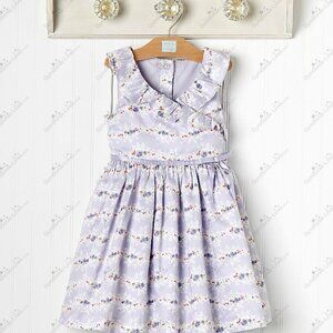 Janie and Jack Violet Garden Stroll Ribbon Sash Floral Dress(es) Size 6-12 mos
